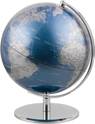 Produktbild von TROIKA Globus PLANET metallic-blau, silberfarben