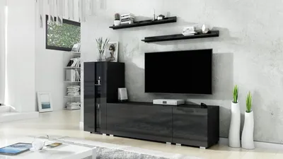 Produktbild von Wandregal Borneo FMB40, schwarz, ohne LED-Beleuchtung