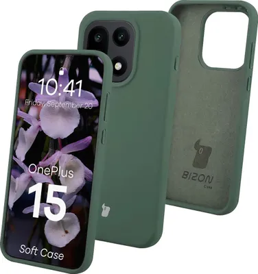 Produktbild von Silikon Handyhülle für OnePlus 15, Bizon Soft Case, Dunkelgrün