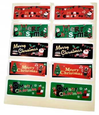 Produktbild von Selbstklebende Weihnachtsaufkleber Geschenk Nikolaus