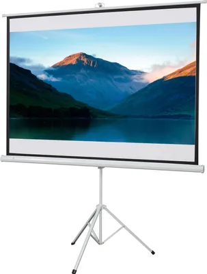 Produktbild von Beamer Leinwand mit Stativ, 4:3 Projektionsfläche, 84 Zoll faltbar Präsentationswand 171 x 131 cm, höhenverstellbar Bildschirm für Zuhause, Schule, Treffen
