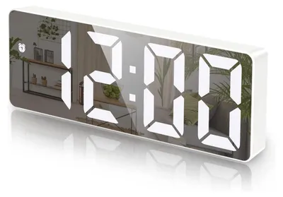 Produktbild von Digitaler Wecker, [Verbesserte Version] LED-Uhr für Schlafzimmer, elektronische Tischuhr mit Temperaturanzeige, einstellbarer Helligkeit, Sprachsteuerung, 12/24-Stunden-Anzeige für Zuhause, Schlafzimmer und Büro