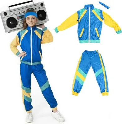 Obrázok produktu pre Retro bežecký oblek PRL 80. roky 90. roky kostým street style New York style M