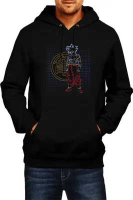 Immagine prodotto di Felpa con cappuccio da uomo Dragon Anime Manga Ball Z Goku 11, Man M , Noir