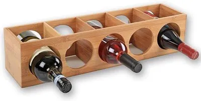 Image de Casier à bouteilles avec étagères en verre, pour la cuisine ou le bar, en acier inoxydable