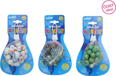 Produktbild von Kugeln – farbiges Set mit 26 Stück – Tschechische Verpackung