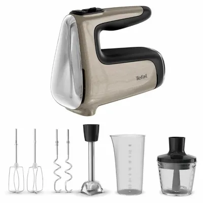 Obrázok produktu pre Tefal HT663A, Ručný mixér, Chróm, Strieborná, Miešanie, Šľahanie, Hnetenie, 850 W, 220 - 240 V, 50-60 Hz