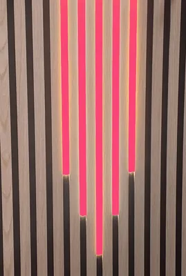 Produktbild von 7504 LED Leuchten Mix KS-schwarz 50-60-70-60-50cm Netzteil ROT