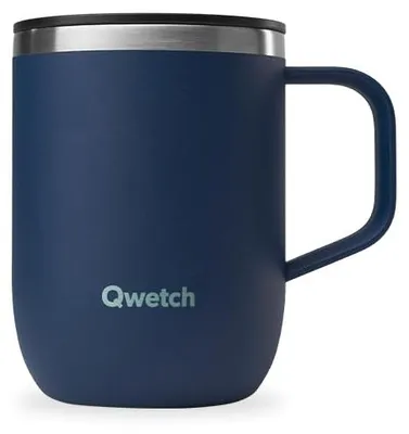 Isolierbecher mit Henkel, 350 ml, Nachtblau, Edelstahl