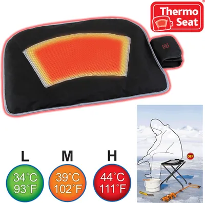 Produktbild von THERMO SEAT Das beheizbare Outdoor Sitzkissen für Überall Heizkissen Heizung beheitzt Sport 46x36 cm Akku