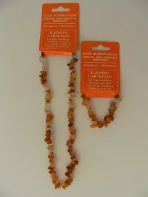 Produktbild von 1 Kette + 1 Armband, Karneol, Halbedelstein Sternzeichen Horoskop Ketten Armbänder