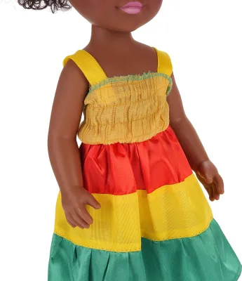 Produktbild von 14 Zoll schwarze Puppe Spielzeug realistische Explosion Haar Kleidung veränderbar entzückende afrikanische Mädchen für Kinder