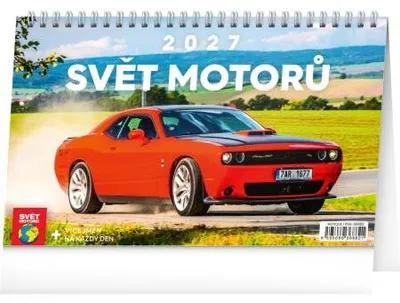 Zdjęcie produktu dla NOTIQUE, kalendarz biurkowy "Świat motoryzacji", 2027, wymiary: 23,1 x 14,5 cm