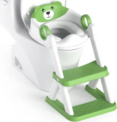 Obrázok produktu pre Toaletné sedadlo so schodíkmi 7 cm, pre batoľatá, 2 v 1, protišmykové, nastaviteľné, pre nočník