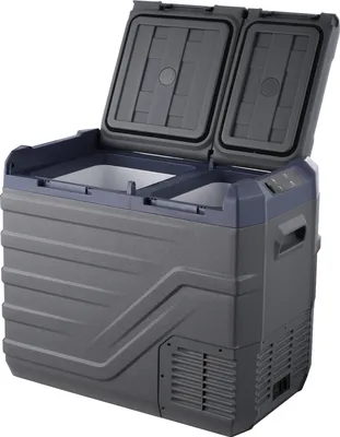Produktbild von SucceBuy Autokühlschrank – 40 l tragbarer Gefrierschrank mit zwei Zonen, 12 Volt, schnelle Kühlung, -20 °C–20 °C einstellbar, kompatibel mit 12/24 V Gleichstrom und 100–240 V Wechselstrom