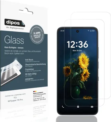 Image de 2x Protection ecrán pour TCL NXTpaper 70 Pro Verre souple Film Protecteur 9H dipos