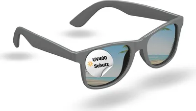 Produktbild von Sonnenbrille "Beach" - Trendige Brille mit UV-400 Schutz und Ozean-Rettungsinitiative für Herren und Damen - grau