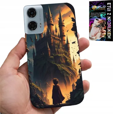 Produktbild von Hülle für das Motorola G34 5G – Motiv: Magie, Zauberer, Zauberstab, Schloss