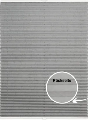 Produktbild von Plissee nach Maß Crushed zum Anschrauben in Glasleiste Farbe: Hellgrau-Thermo, Größe: B): 51-60 cm, H): 201-250 cm