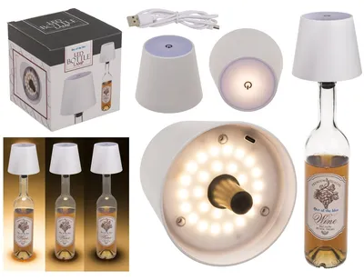 Obrázok produktu pre LED svetlo na fľašu - 1 kus - biele