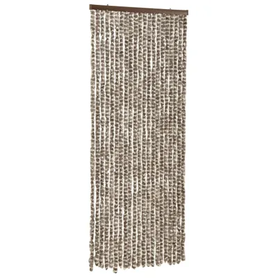 Produktbild von Fliegenvorhang Taupe und Weiß 100x200 cm Chenille