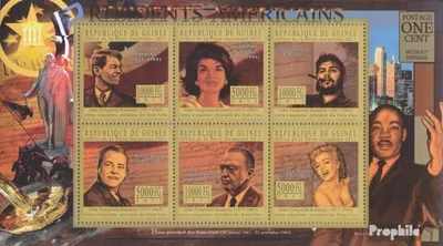 Produktbild von Briefmarken Guinea 2011 Mi 8242-8247 Kleinbogen (kompl. Ausgabe) postfrisch Der Präsident der USA - Barack Obama