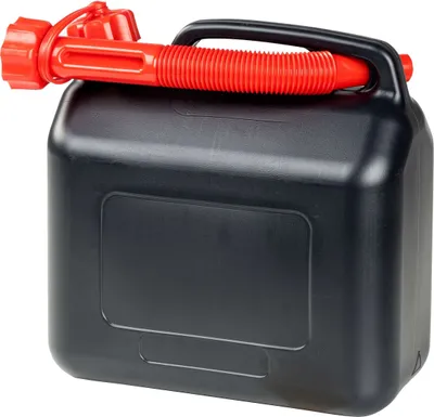 Produktbild von WALSER Benzinkanister 5 Liter, Krafstoffkanister UN- mit Ausgießer, Reservekanister mit Sicherheitsverschluss, Diesel-Kanister schwarz/rot