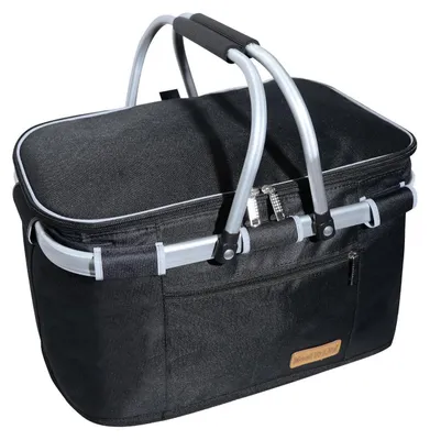 Immagine prodotto di Borsa termica per la spesa, isolata, borsa per il pranzo, grande, nera, 26 litri, isolamento per 4 ore
