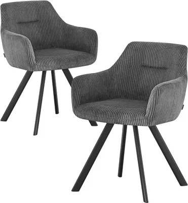Produktbild von Esszimmerstühle - Stühle - Schalenstühle - Loungestühle - Industriestühle - Set aus 2 - Mit Armlehnen