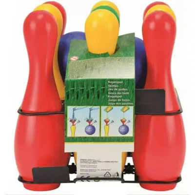 Image de Jeu de 9 quilles en plastique + 2 boules - bowling - androni - jeu plein air