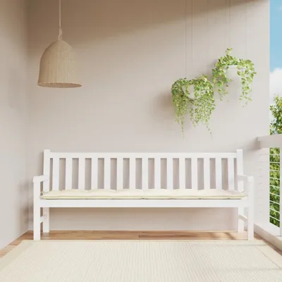 Obrázek produktu pro vidaXL Zahradní lavička Cream White 200x50x7 cm Oxford Fabric