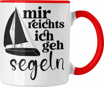 Produktbild von Trendation - Lustiges Segler Segelboot Tasse mit Spruch Kaffeetasse für Segler als Geschenkidee (Rot)
