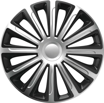Obrázek produktu pro J&J Automotive | Poklice Trend Stříbrná a Černá 14" 4ks