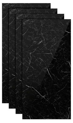 Immagine prodotto di Pannelli murali ISOISL, 120x60 cm, composito di marmo nero e bianco – set da 8
