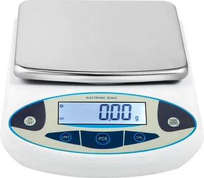 Zdjęcie produktu dla Waga analityczna SucceBuy, precyzyjna waga laboratoryjna 5000 g x 0,01 g, precyzyjna waga elektroniczna z konwersją 13 jednostek, funkcją zliczania, wyświetlaczem LCD do laboratorium, uniwersytetu, jubilerstwa (5000 g, 0,01 g)