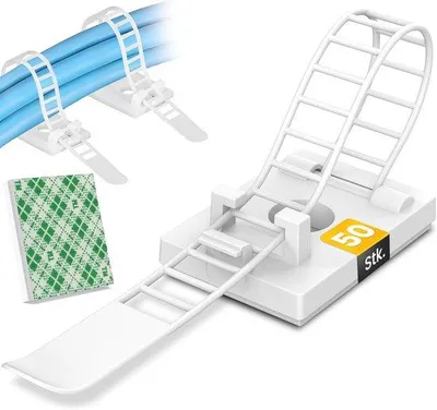 Produktbild von Kabelclips Klemmen Kabelmanagement 50 Stück