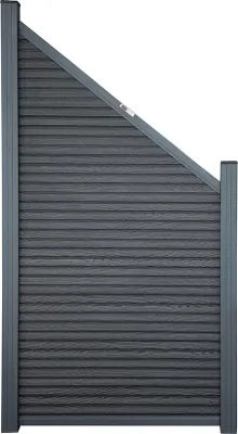 Obrázek produktu pro HOME DELUXE WPC plot pro ochranu soukromí Šikmý prvek CALLADO PREMIUM Horizontální panely – výška: 185 cm