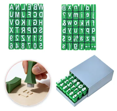 Produktbild von 2 Stück Buchstaben Töpferset Tonstempel Buchstaben Stempel Zahlenstempel Töpferwerkzeuge Töpferstempel Töpferzubehör Ton Werkzeug
