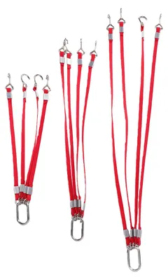 Produktbild von 3-teiliges Set mit Zubehör für Kranmodelle im Maßstab 1:50: Hebeketten, Hebegurte und Haken für die Nachstellung von Baustellen-Szenen mit RC-Kranen (10/15/20 cm)