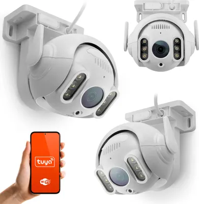Image de Tuya WiFi 1080p Outdoor Caméra IP PTZ avec LEDs IR et détection de mouvement