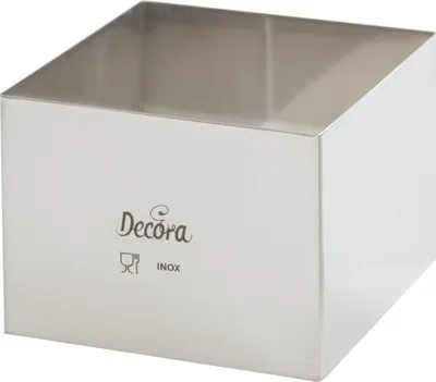 Obrázek produktu pro Dortový ráfek nerezový čtverec 12x12x6cm
