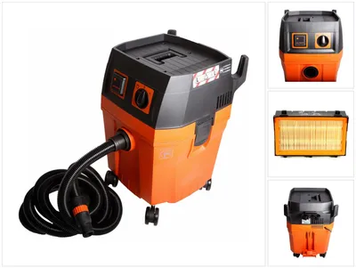 Produktbild von FEIN Dustex 35 L, Trocken&Nass, Schwarz, Orange, 32 l, 72 l/s, 253 mbar, 6 m
