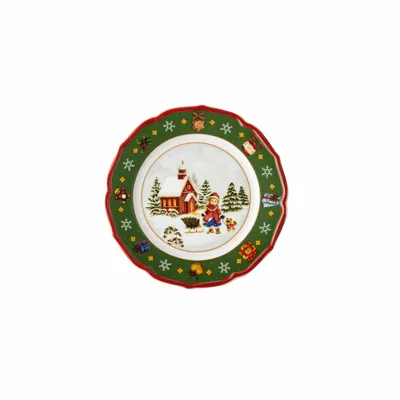 Obrázok produktu pre HUTSCHENREUTHER tanier plochý Happy Wintertime 22cm zelený