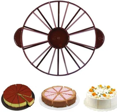 Image de Ibenzoa® : Diviseur à gâteau en plastique – Permet de découper des gâteaux en 10 ou 12 parts de taille uniforme, dimensions : 32 x 26,3 x 2,5 cm, idéal pour les gâteaux, les tartes et les cheesecakes
