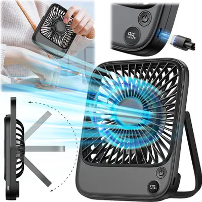 Zdjęcie produktu dla Wiatrak wentylator akumulator USB cichy mini biurkowy chłodzenie TOPK K65