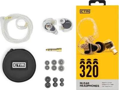 Image de CTM CE320 Ecouteurs intra-auriculaires à 3 voies Clear