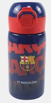 Obrázek produktu pro Hliníková láhev FC Barcelona s brčkem, objem 500 ml