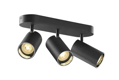 Image de ASTO TUBE, plafonnier apparent, cylindrique, GU10, 3x max. 10 W, noir