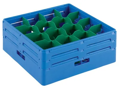 Zdjęcie produktu dla Koszyk na sztućce, plastikowy, niebieski, wymiary: 500x500x205 mm