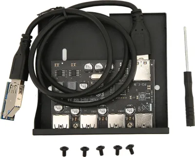 Obrázok produktu pre PCIE na USB 3.0 PC predný panel 4 porty 5Gbps PCIE USB adaptér Podpora Hot Swap 3,5 palcový USB3.0 predný panel pre Windows